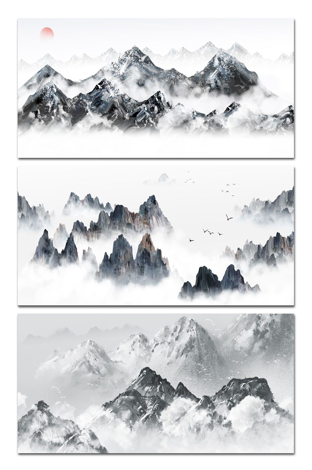 大气古风山水背景素材