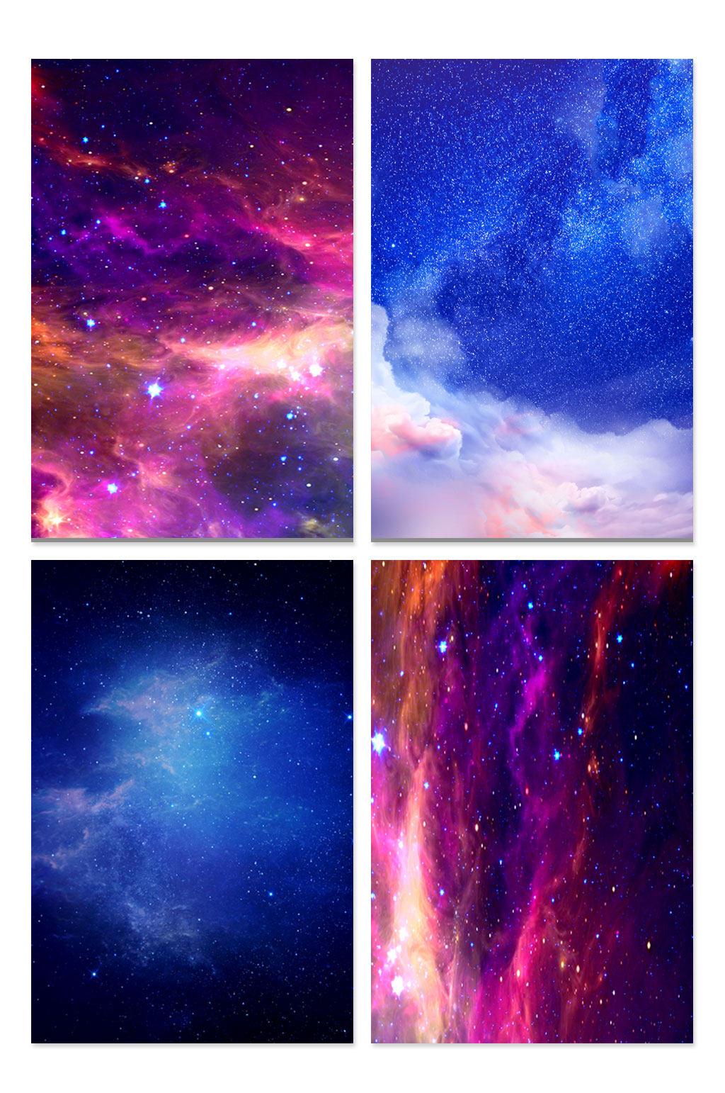 红色科技星空海报背景素材