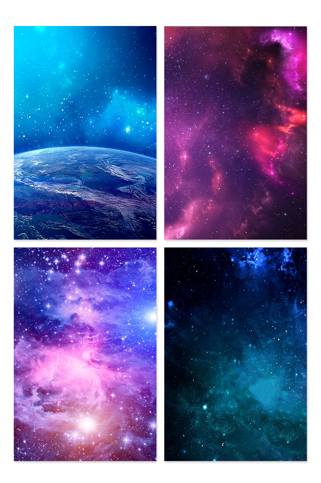 科技星空海报背景设计素材
