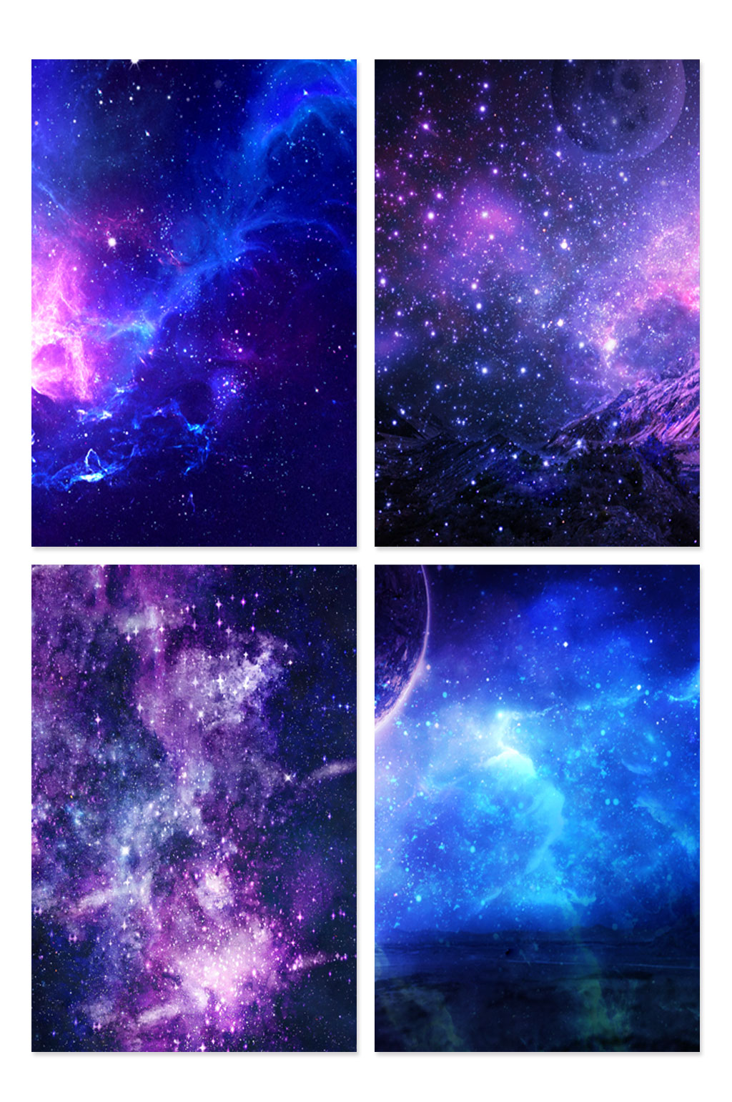 科技星空海报背景模板素材