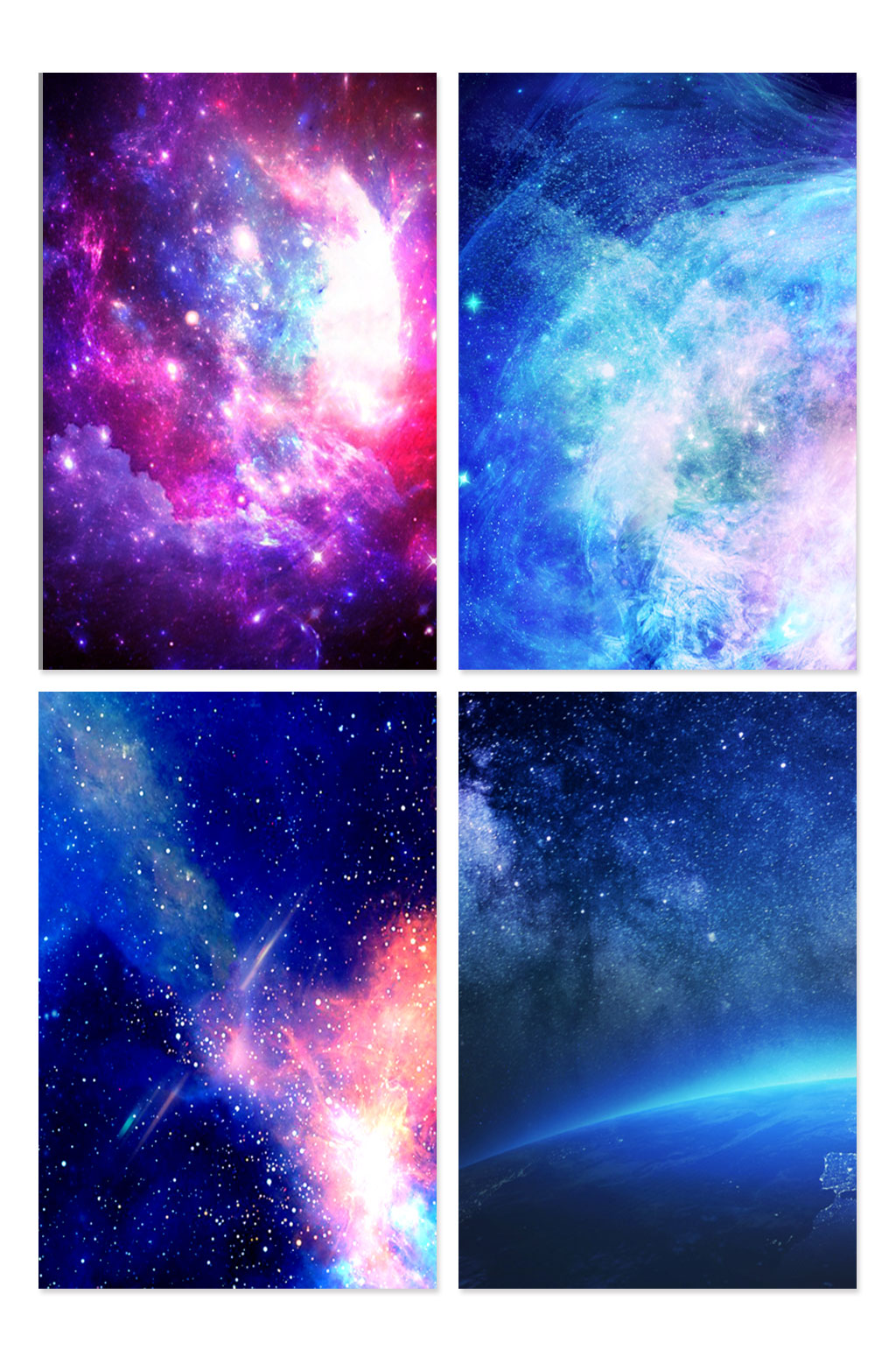高清科技星空海报背景素材