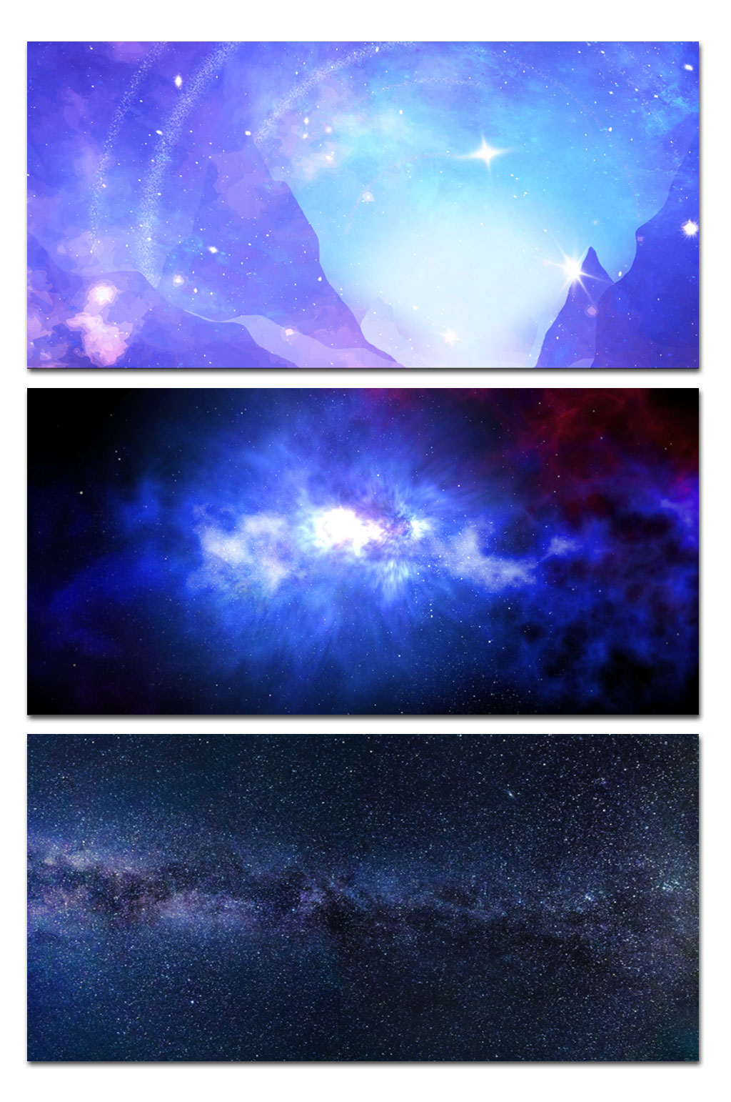 简易科技星空展板背景素材