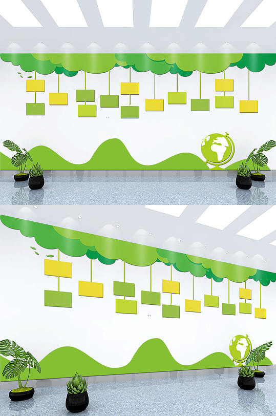 学校文化墙照片背景墙设计-众图网