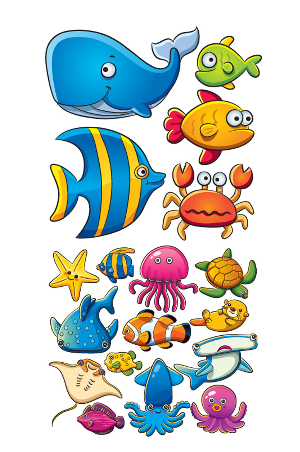 卡通海洋生物素材素材