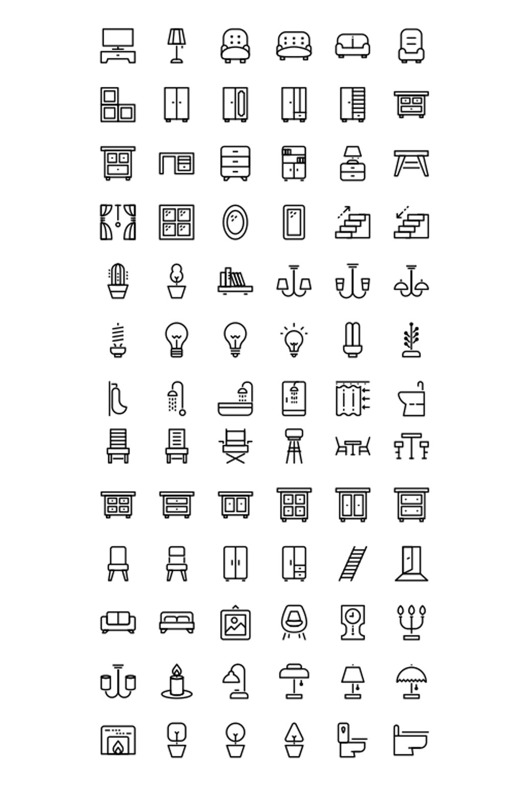 生活家具图标图形素材