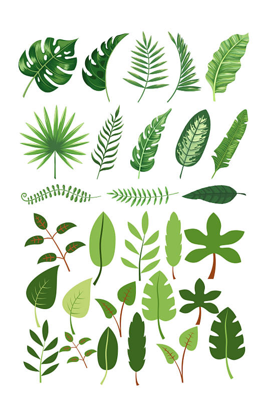高清卡通绿色植物素材