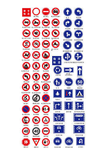 创意交通安全禁止标识牌