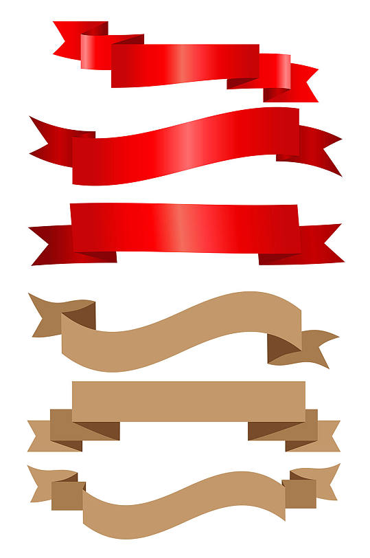 标题栏彩带素材设计