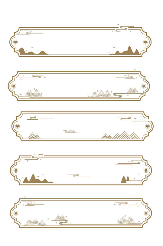 金色标题栏标题框素材-众图网
