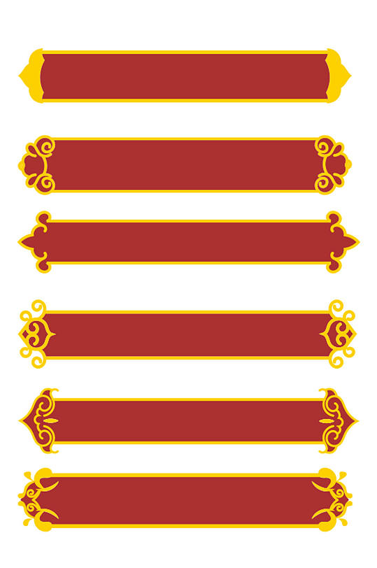 红色标题栏标题框素材