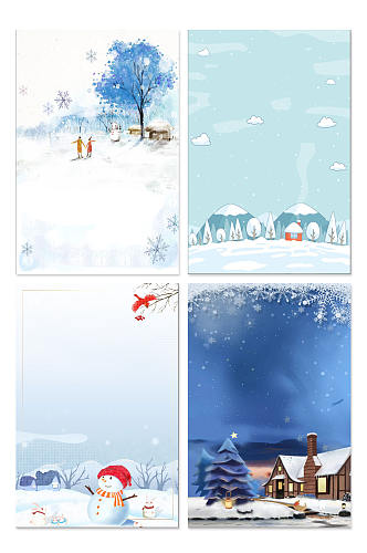 冬天雪地海报背景设计