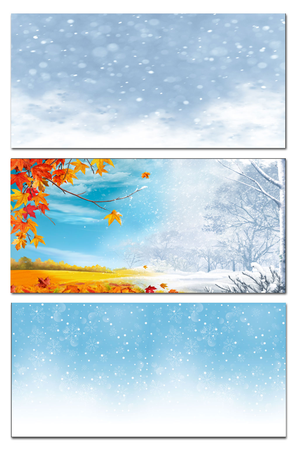 冬天雪地背景展板素材素材