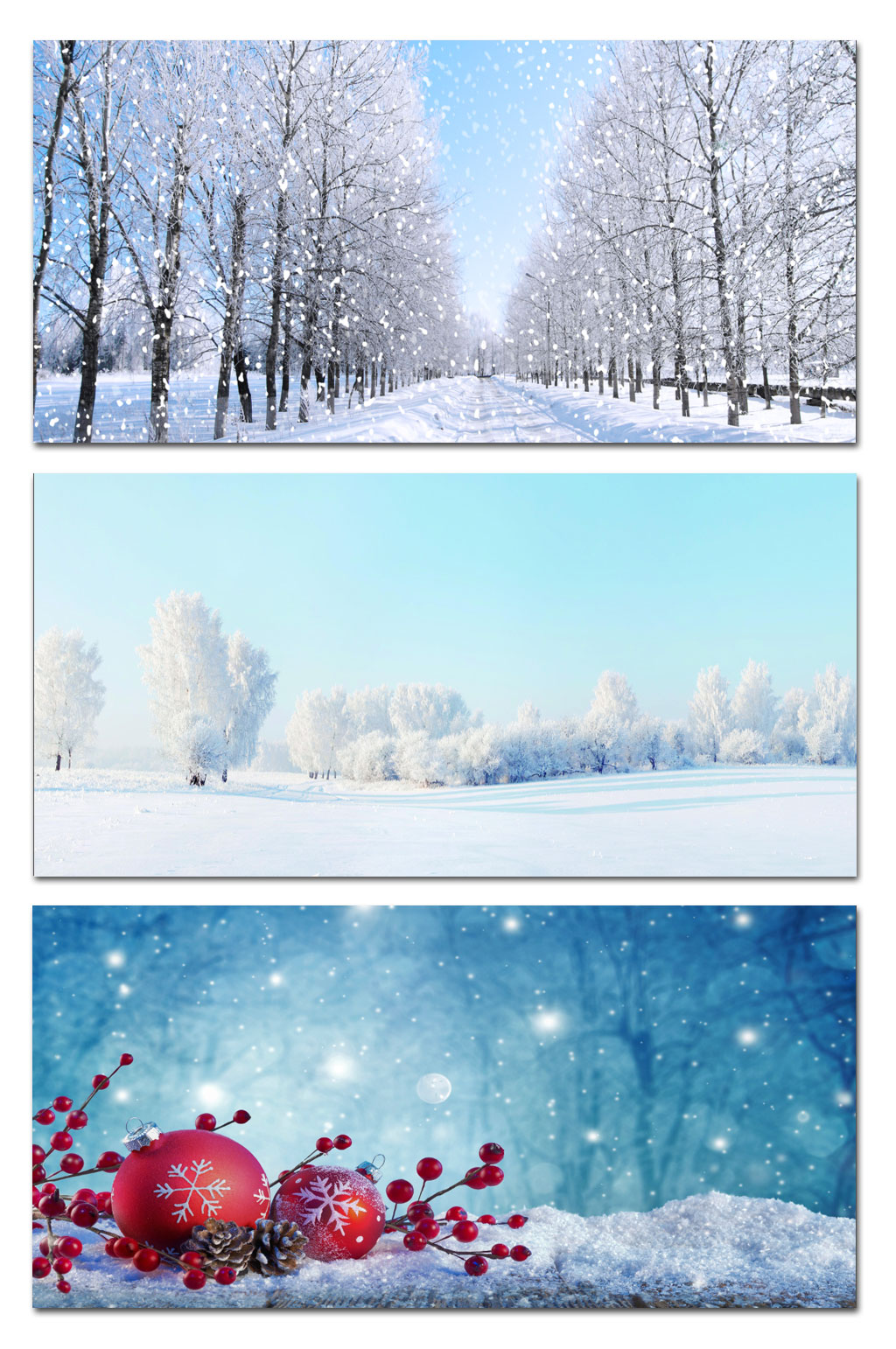 冬天雪地背景展板素材模板素材