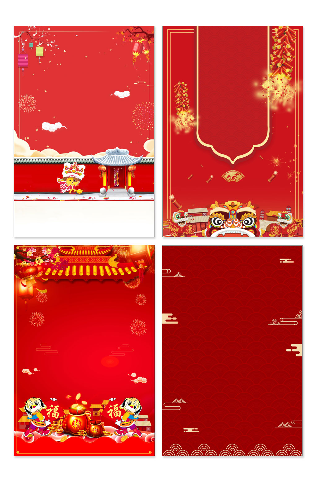 红色春节背景素材素材
