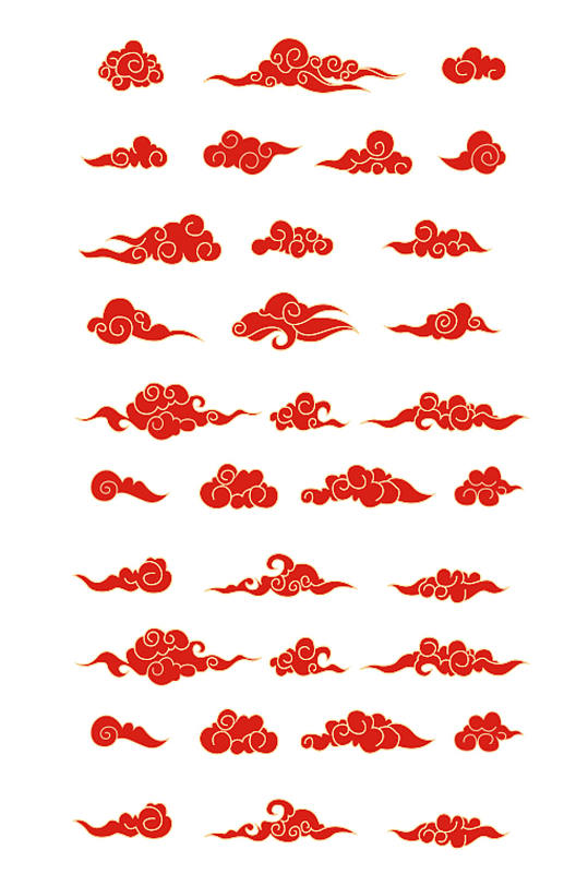 祥云山纹云纹素材设计