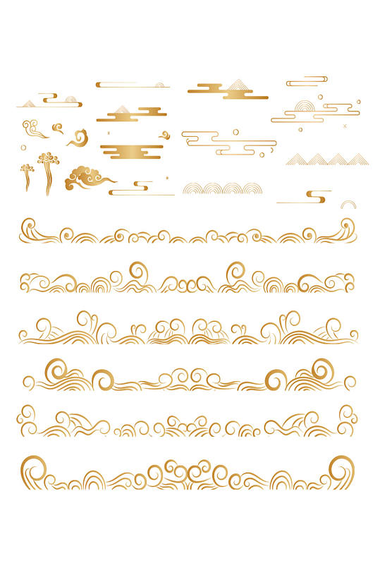 高清祥云山纹云纹素材-众图网