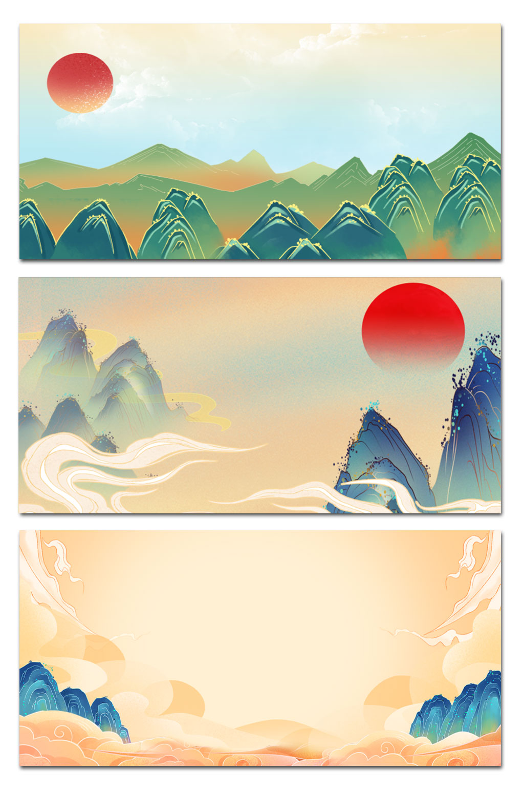 创意古风国潮背景展板素材