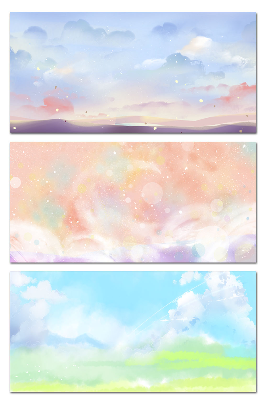 创意天空展板背景素材素材