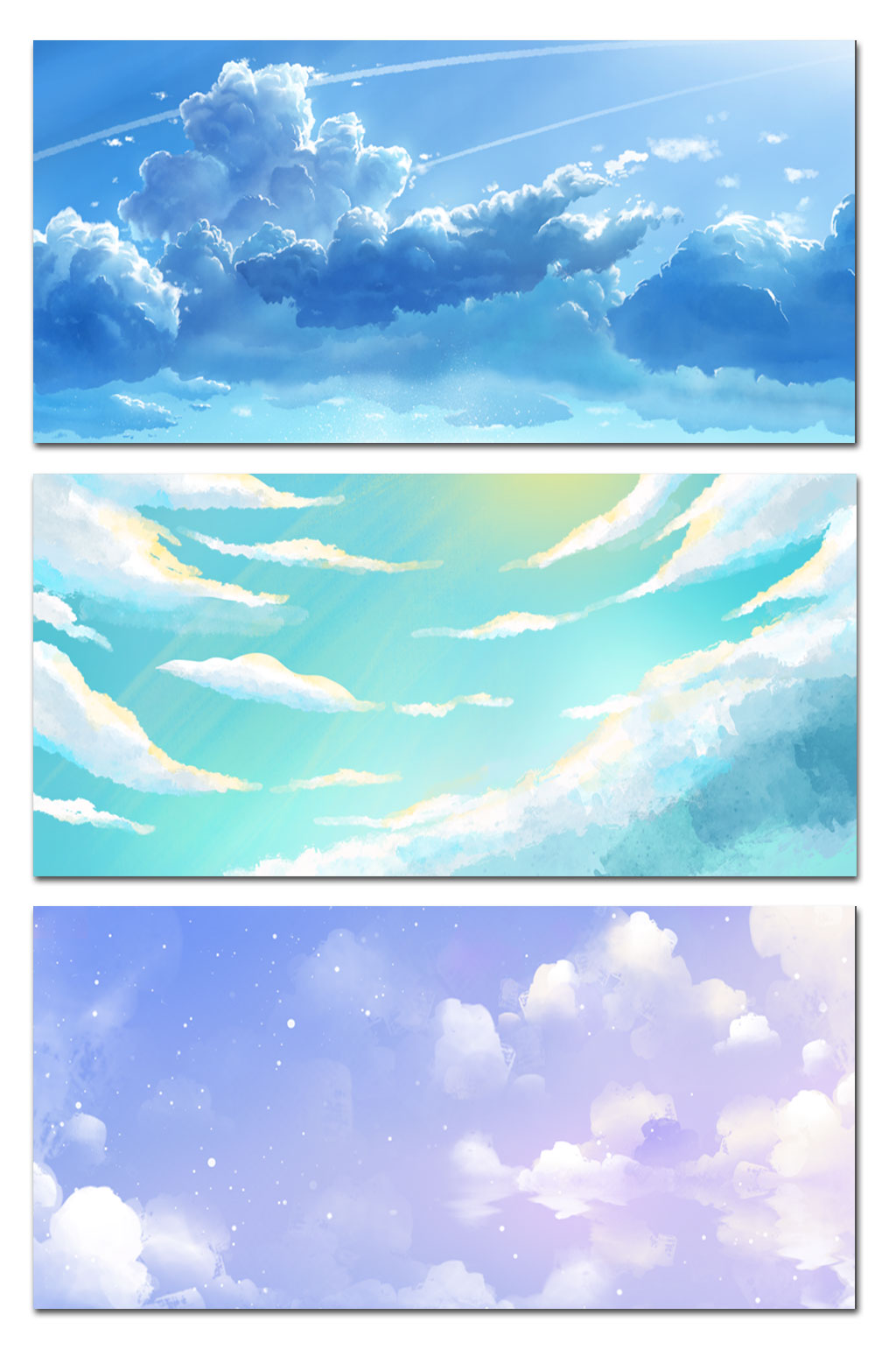 简约天空展板背景素材素材
