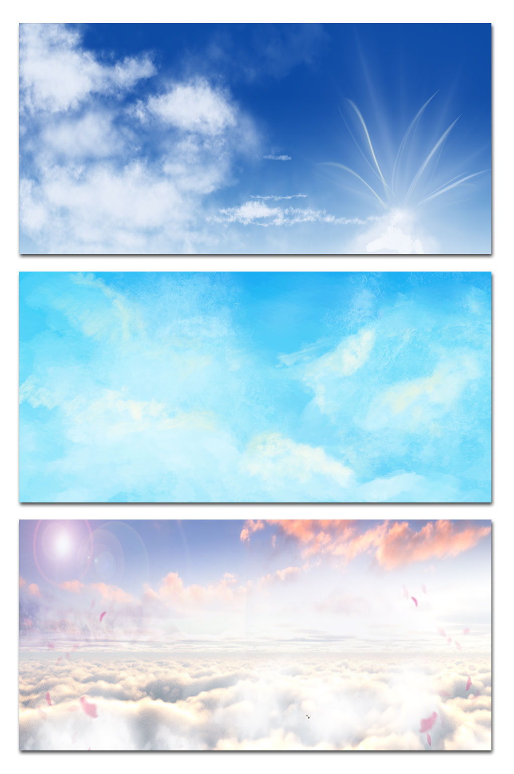 简约天空展板背景素材素材