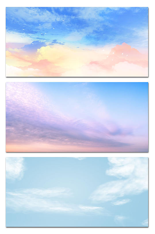 简约天空展板背景素材-众图网