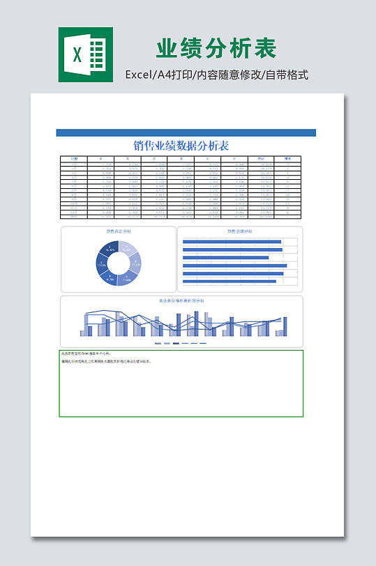 业绩分析表可视化图表