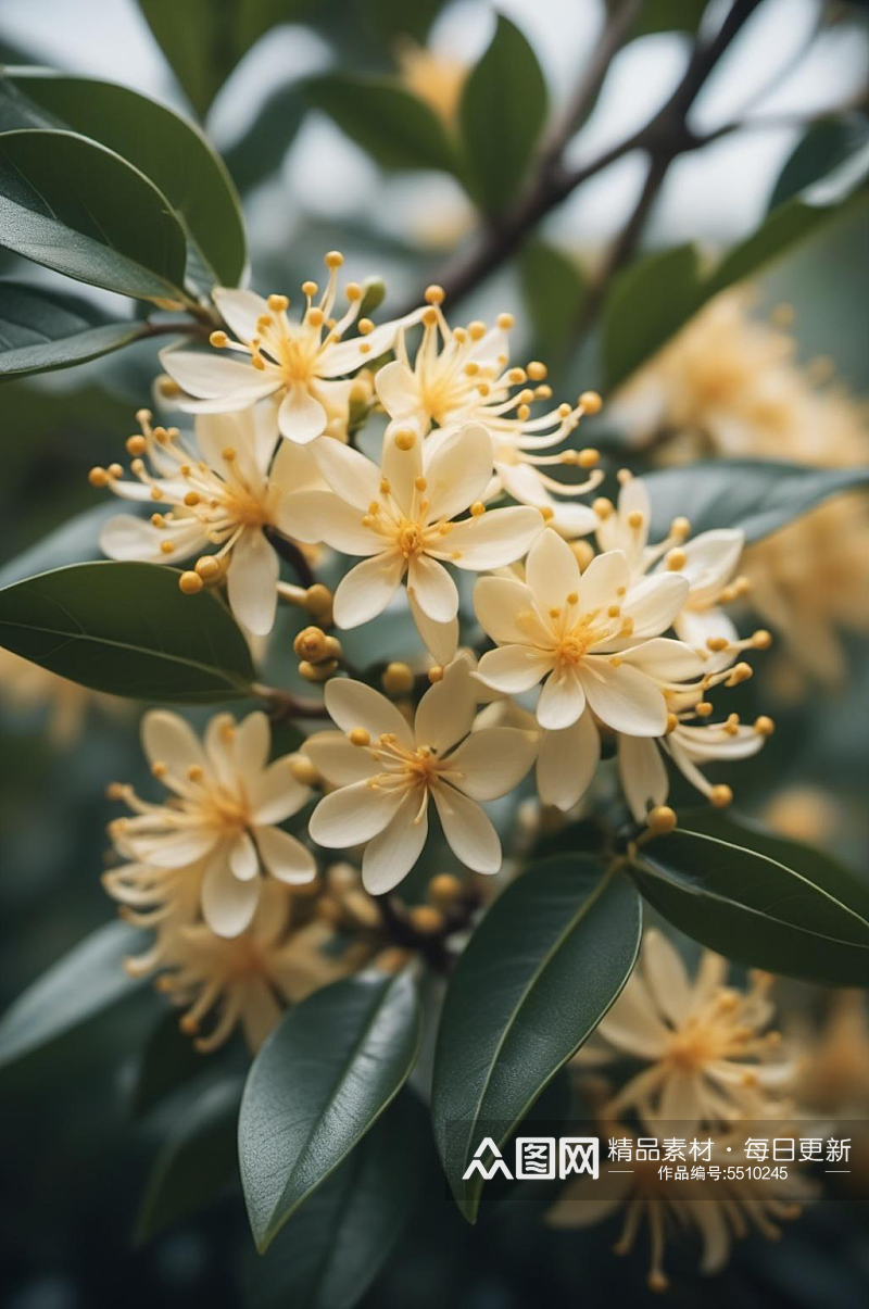 数字艺术金桂花卉素材