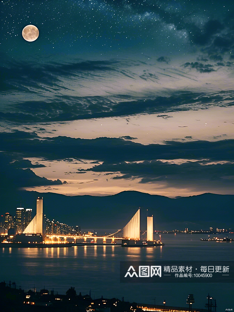 数字艺术风景摄影都市夜景自然摄影素材