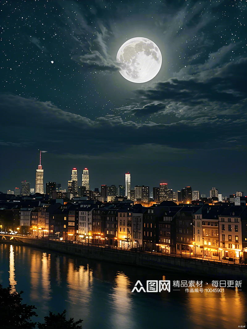 数字艺术风景摄影都市夜景自然摄影素材