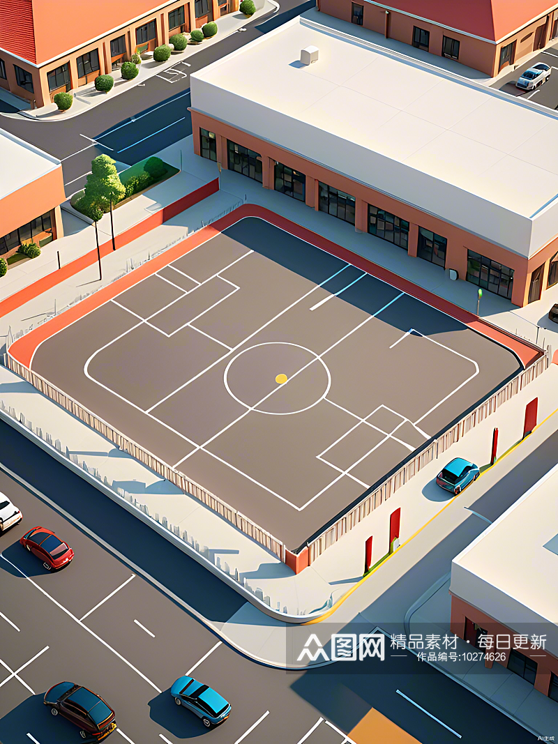 数字艺术停车场模型素材