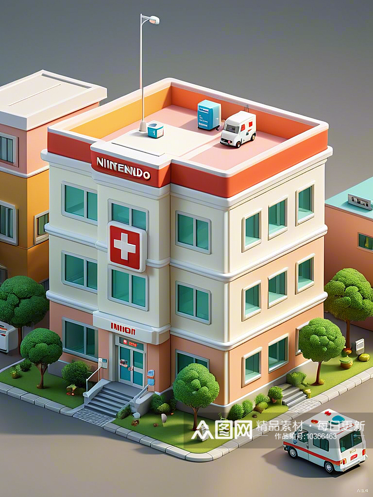 数字艺术医院模型游戏模型素材