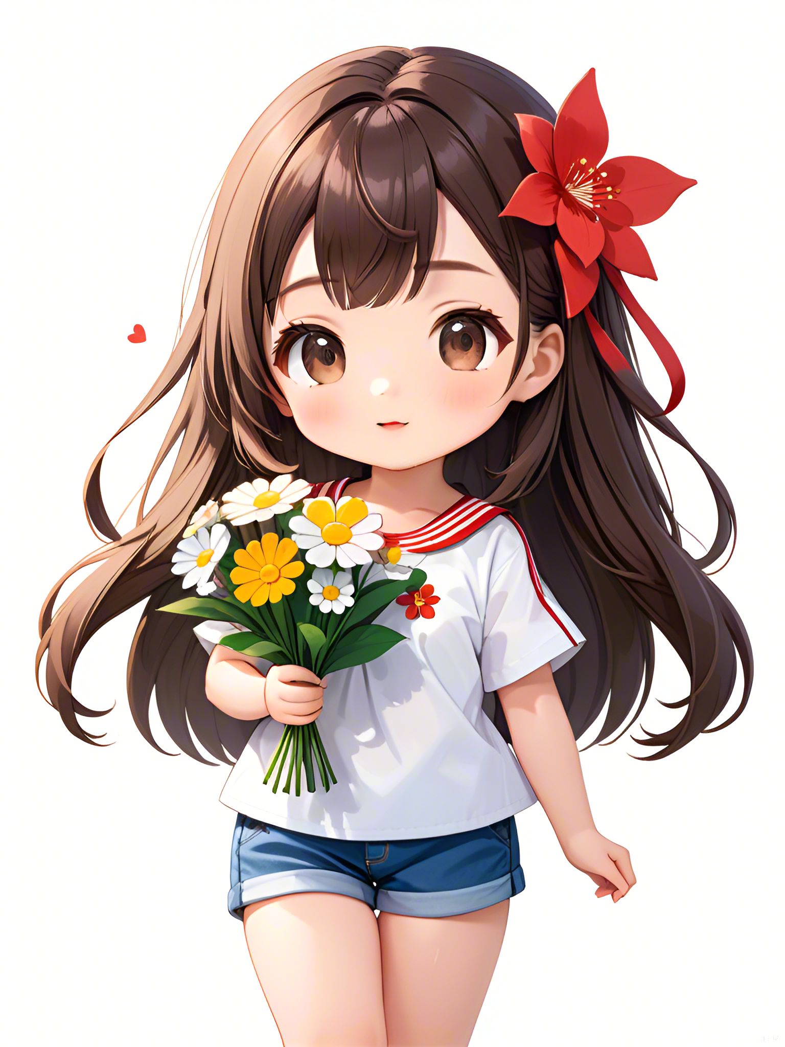 数字艺术手绘女孩插画少女壁纸素材