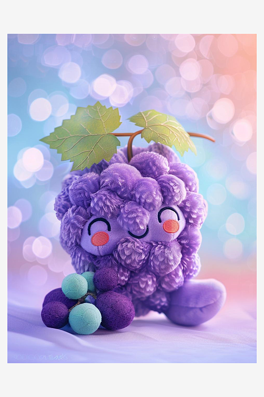 数字艺术毛绒玩具设计葡萄形象