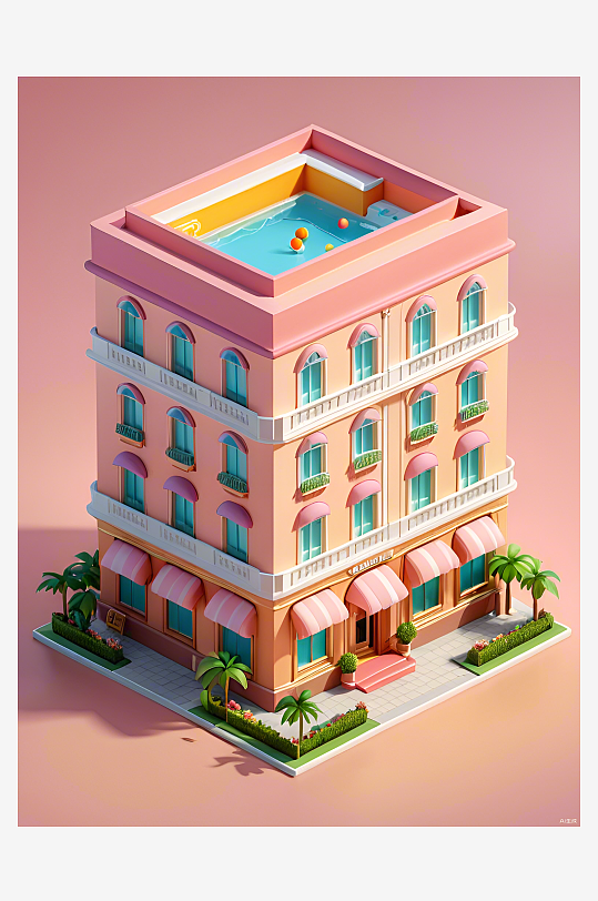 数字艺术酒店模型游戏模型