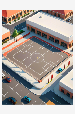 数字艺术停车场模型