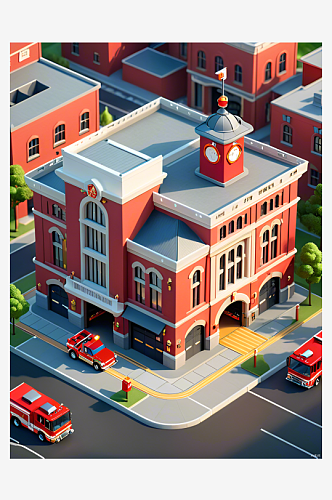 数字艺术消防队模型游戏模型