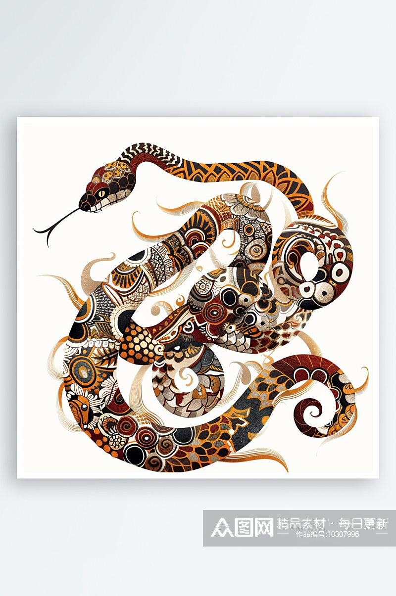 数字艺术抽象艺术蛇花纹蛇型花纹素材