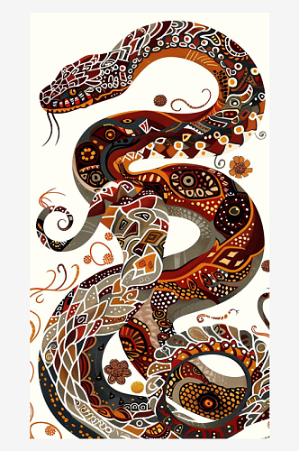 数字艺术抽象艺术蛇花纹蛇型花纹