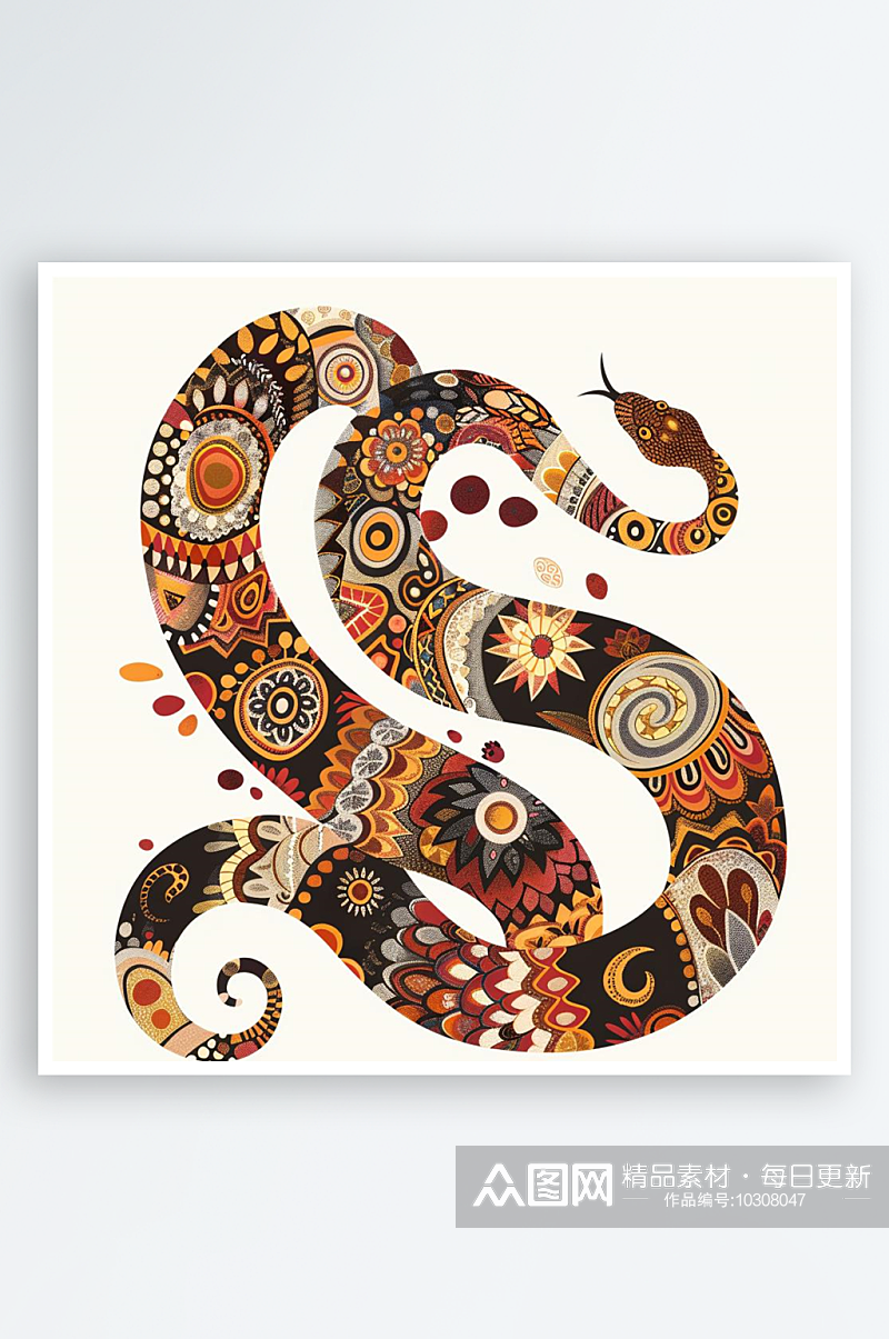 数字艺术抽象艺术蛇花纹蛇型花纹素材