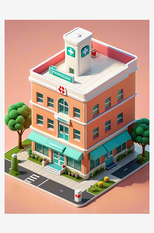 数字艺术医院模型游戏模型