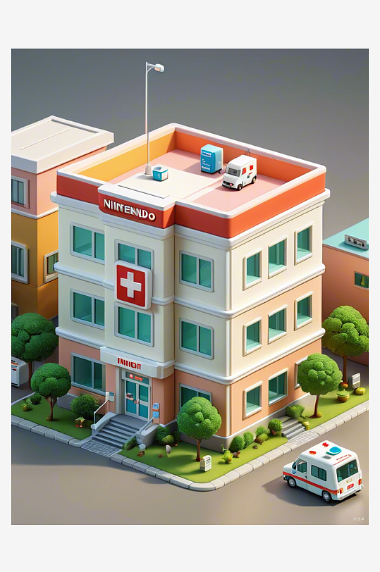数字艺术医院模型游戏模型