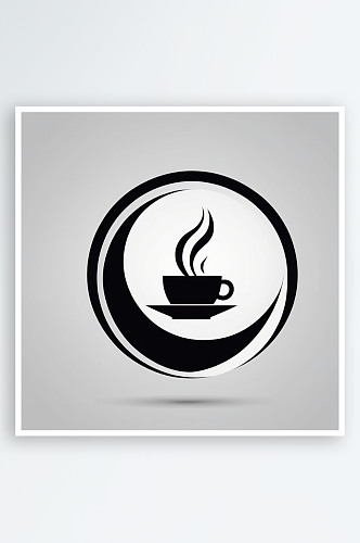 数字艺术咖啡标志