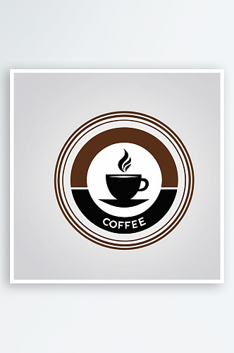 数字艺术咖啡标志咖啡扁平风素材