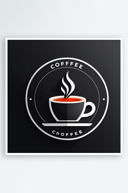 数字艺术咖啡标志咖啡扁平风素材