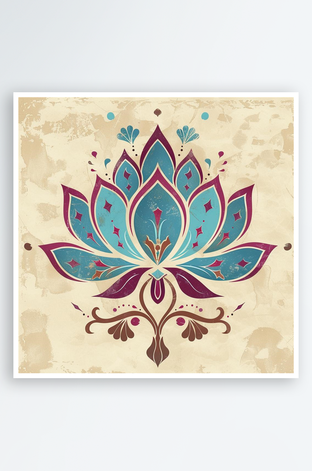 数字艺术敦煌古典花纹莲花龙纹素材下载-众图网