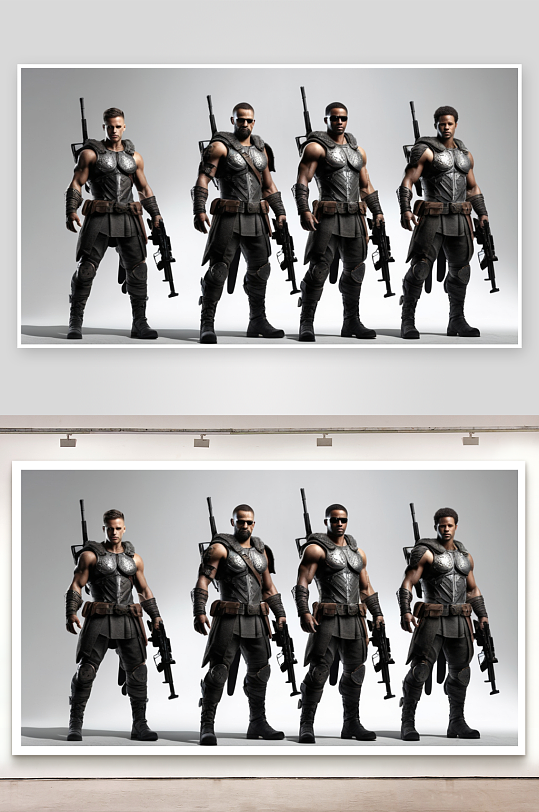 数字艺术战士形象设计士兵游戏模型