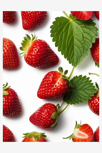 数字艺术草莓海报背景