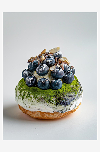 数字艺术蓝莓杏仁小蛋糕