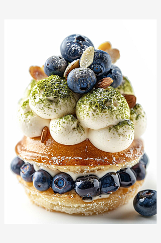 数字艺术蓝莓杏仁小蛋糕烘焙创意