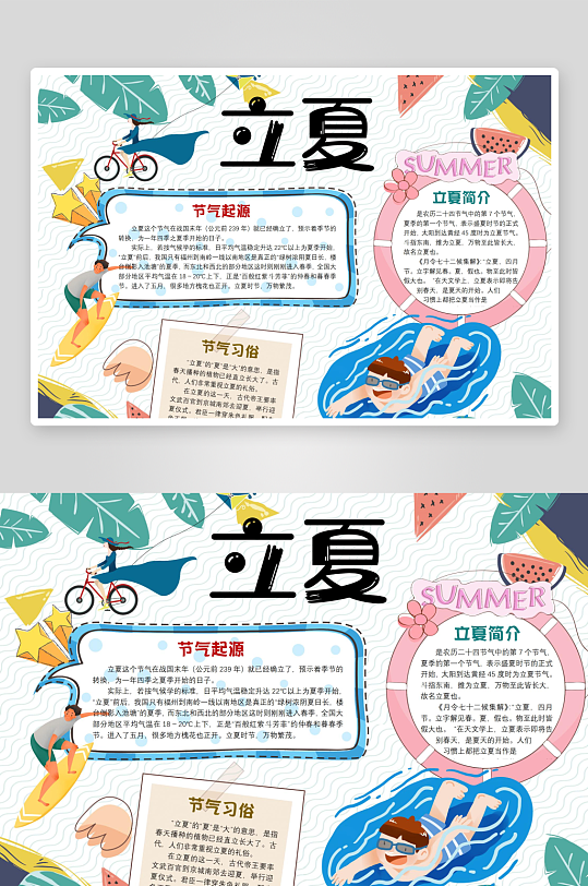 立夏24節(jié)氣宣傳手抄報(bào)